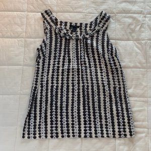 Tommy Hilfiger Navy White Size (S) Sleeveless Top